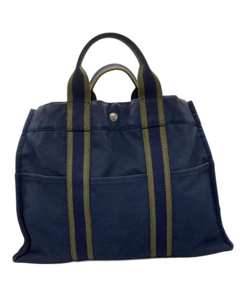 HERMES（エルメス）HERMES (エルメス) トートバッグ ネイビーの古着・服飾アイテム