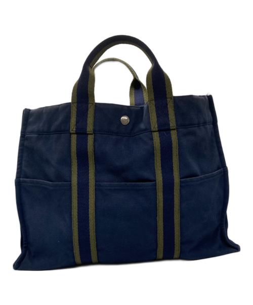 HERMES（エルメス）HERMES (エルメス) トートバッグ ネイビーの古着・服飾アイテム