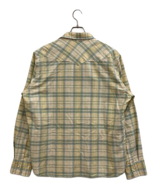 WYTHE（ワイス）WYTHE (ワイス) Oxford Cloth Pearlsnap Shirt イエロー サイズ:Lの古着・服飾アイテム