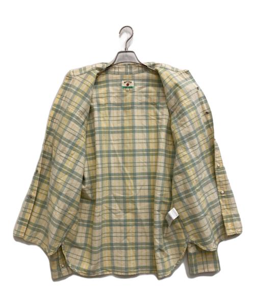 WYTHE（ワイス）WYTHE (ワイス) Oxford Cloth Pearlsnap Shirt イエロー サイズ:Lの古着・服飾アイテム