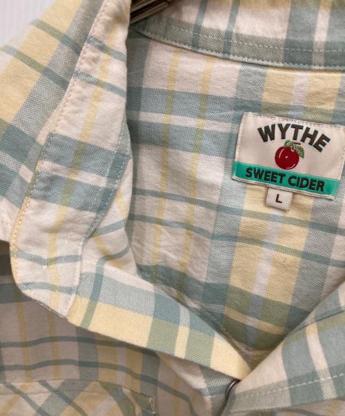 WYTHE（ワイス）WYTHE (ワイス) Oxford Cloth Pearlsnap Shirt イエロー サイズ:Lの古着・服飾アイテム