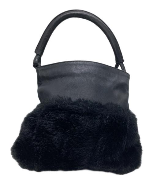 Vivienne Westwood（ヴィヴィアンウエストウッド）Vivienne Westwood (ヴィヴィアンウエストウッド) レザー×ファーワンショルダーバッグ ブラックの古着・服飾アイテム