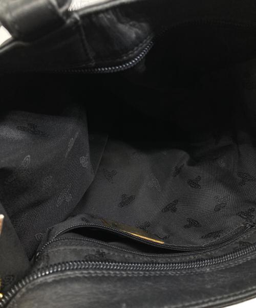 Vivienne Westwood（ヴィヴィアンウエストウッド）Vivienne Westwood (ヴィヴィアンウエストウッド) レザー×ファーワンショルダーバッグ ブラックの古着・服飾アイテム