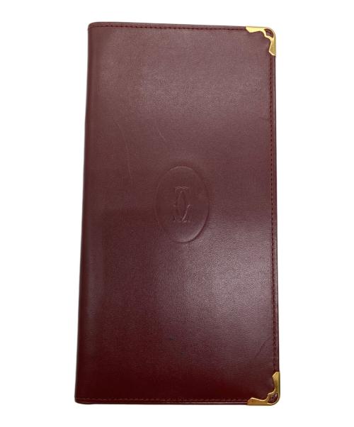 Cartier（カルティエ）Cartier (カルティエ) マストライン札入れ ボルドーの古着・服飾アイテム