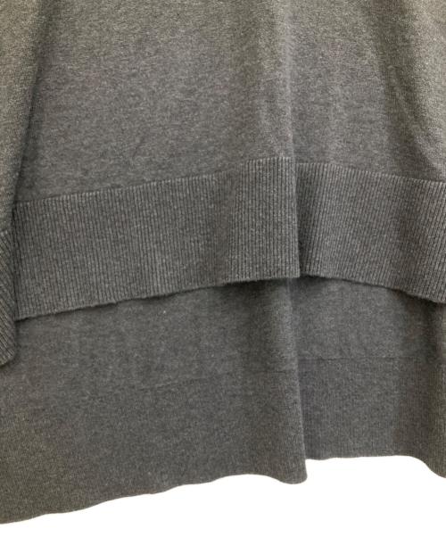 ENFOLD（エンフォルド）ENFOLD (エンフォルド) シルク混Vネックニット グレー サイズ:38の古着・服飾アイテム