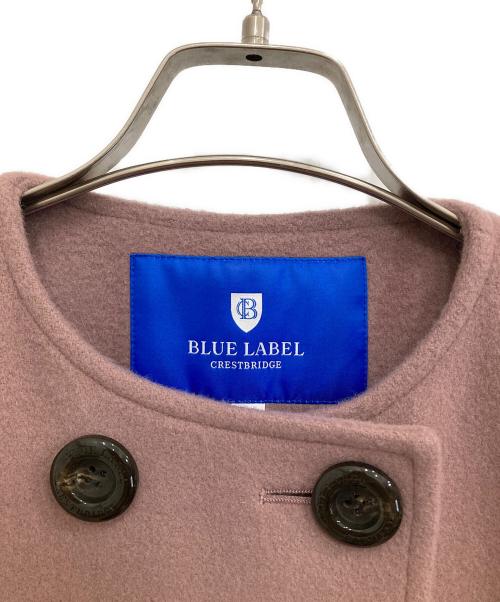 BLUE LABEL CRESTBRIDGE（ブルーレーベルクレストブリッジ）BLUE LABEL CRESTBRIDGE (ブルーレーベルクレストブリッジ) ウールコート ピンク サイズ:36の古着・服飾アイテム
