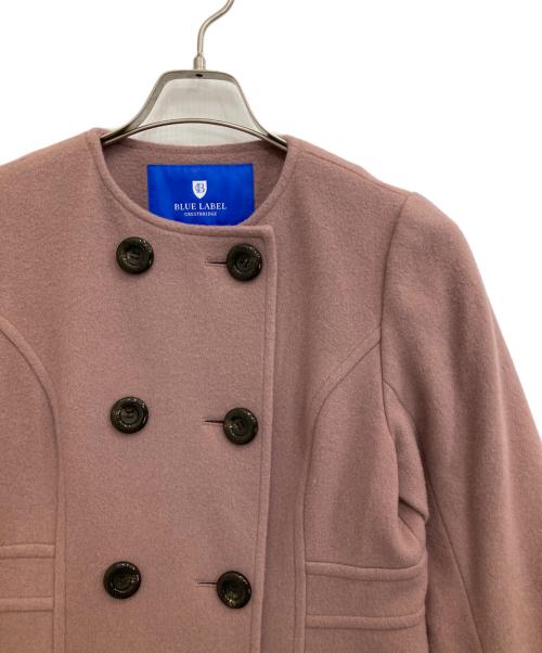 BLUE LABEL CRESTBRIDGE（ブルーレーベルクレストブリッジ）BLUE LABEL CRESTBRIDGE (ブルーレーベルクレストブリッジ) ウールコート ピンク サイズ:36の古着・服飾アイテム
