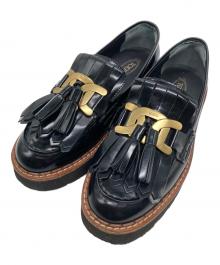 TOD'S（トッズ）の古着「タッセルローファー」｜ブラック