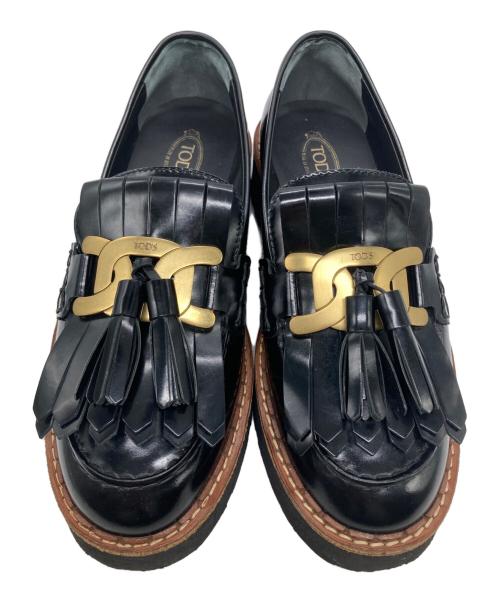 TOD'S（トッズ）TOD'S (トッズ) タッセルローファー ブラック サイズ:38の古着・服飾アイテム