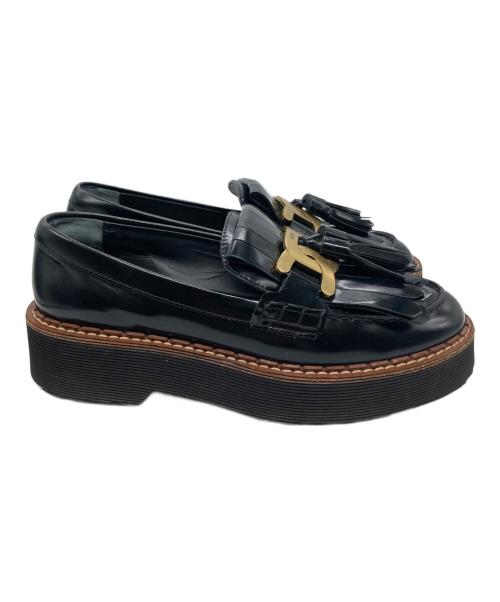 TOD'S（トッズ）TOD'S (トッズ) タッセルローファー ブラック サイズ:38の古着・服飾アイテム