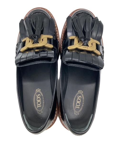 TOD'S（トッズ）TOD'S (トッズ) タッセルローファー ブラック サイズ:38の古着・服飾アイテム