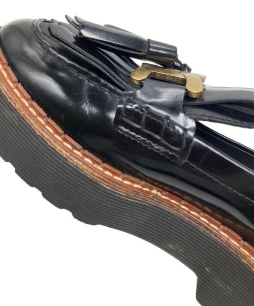 TOD'S（トッズ）TOD'S (トッズ) タッセルローファー ブラック サイズ:38の古着・服飾アイテム