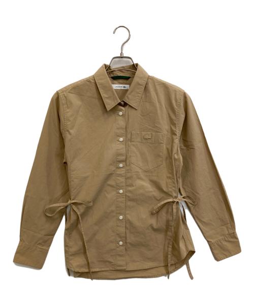 LACOSTE（ラコステ）LACOSTE (ラコステ) リボンディテールシャツ ブラウン サイズ:34の古着・服飾アイテム