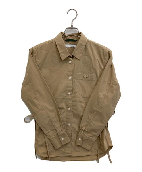 LACOSTE（ラコステ）LACOSTE (ラコステ) リボンディテールシャツ ブラウン サイズ:34の古着・服飾アイテム