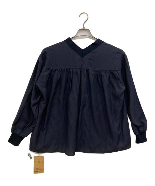 BEARDSLEY（ビアズリー）BEARDSLEY (ビアズリー) シアーブラウスカーデ ネイビー サイズ:Fの古着・服飾アイテム