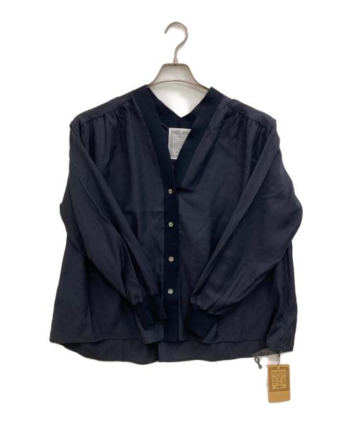 BEARDSLEY（ビアズリー）BEARDSLEY (ビアズリー) シアーブラウスカーデ ネイビー サイズ:FREE 未使用品の古着・服飾アイテム