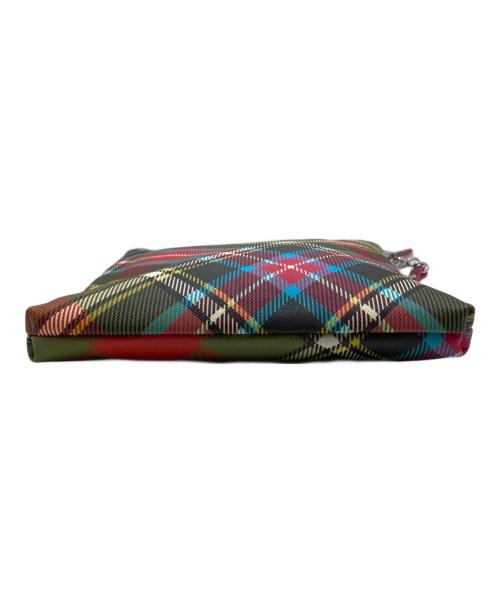 Vivienne Westwood（ヴィヴィアンウエストウッド）Vivienne Westwood (ヴィヴィアンウエストウッド) タータンチェック柄スクエアショルダーバッグ マルチカラーの古着・服飾アイテム