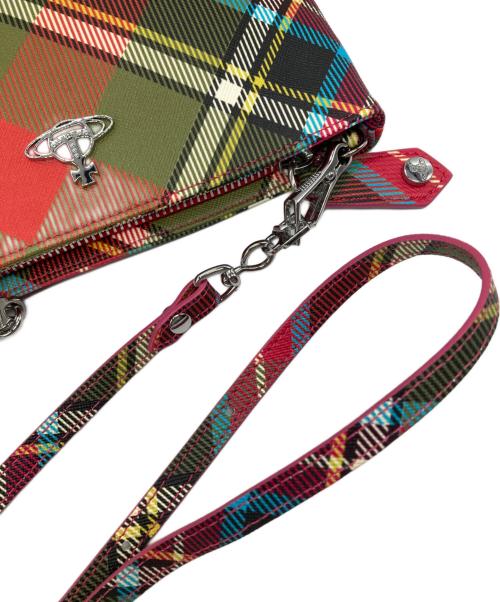 Vivienne Westwood（ヴィヴィアンウエストウッド）Vivienne Westwood (ヴィヴィアンウエストウッド) タータンチェック柄スクエアショルダーバッグ マルチカラーの古着・服飾アイテム