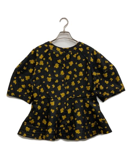 Adam et Rope（アダム エ ロペ）Adam et Rope (アダム エ ロペ) コクーンスリーブペプラムトップス ブラック サイズ:Fの古着・服飾アイテム