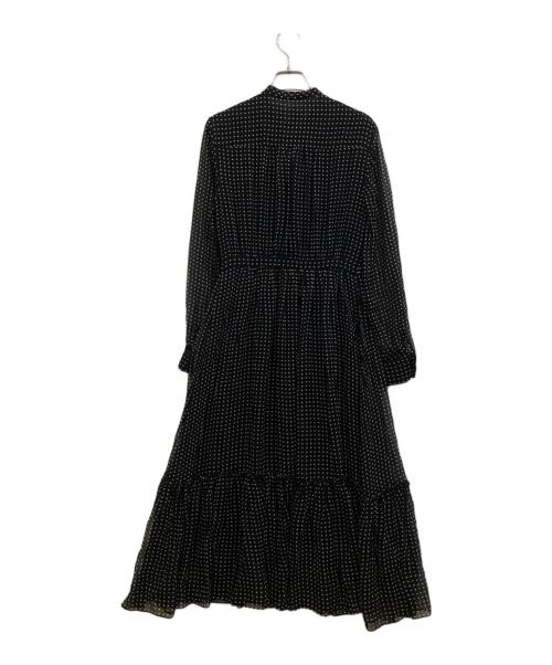 Kate Spade（ケイトスペード）Kate Spade (ケイトスペード) 水玉柄シルクワンピース ブラックの古着・服飾アイテム