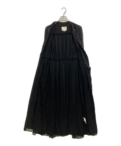 Kate Spade（ケイトスペード）Kate Spade (ケイトスペード) 水玉柄シルクワンピース ブラックの古着・服飾アイテム