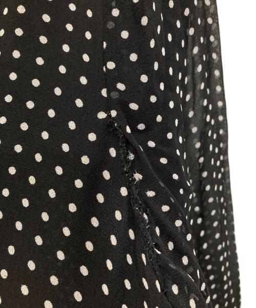 Kate Spade（ケイトスペード）Kate Spade (ケイトスペード) 水玉柄シルクワンピース ブラックの古着・服飾アイテム