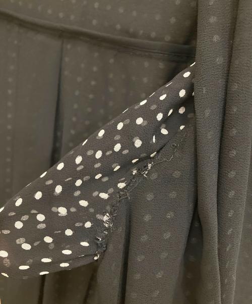 Kate Spade（ケイトスペード）Kate Spade (ケイトスペード) 水玉柄シルクワンピース ブラックの古着・服飾アイテム