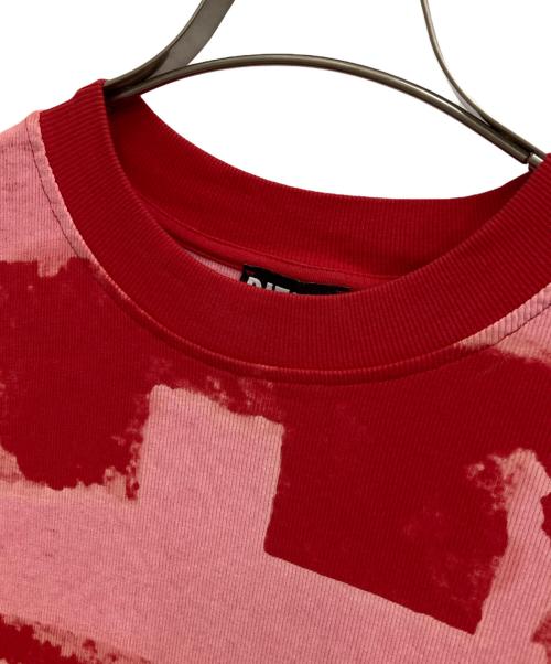 DIESEL（ディーゼル）DIESEL (ディーゼル) Long-sleeve T-shirt with smudged logo レッド サイズ:Mの古着・服飾アイテム