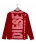DIESEL (ディーゼル) Long-sleeve T-shirt with smudged logo レッド サイズ:M：7000円