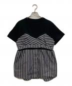 sacaiサカイ）の古着「切替Tシャツ」｜ブラック