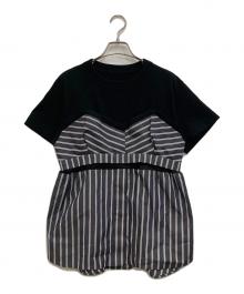 sacai（サカイ）の古着「切替Tシャツ」｜ブラック