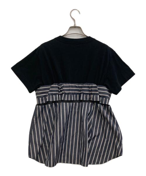 sacai（サカイ）sacai (サカイ) 切替Tシャツ ブラック サイズ:1の古着・服飾アイテム