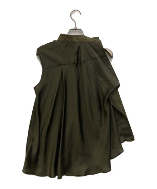 sacai（サカイ）sacai (サカイ) ファブリックコンボ カーゴ ノースリーブブラウス オリーブ サイズ:1の古着・服飾アイテム