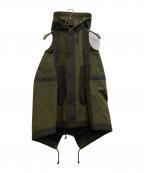 sacaiサカイ）の古着「Taffeta Hooded Vest」｜オリーブ