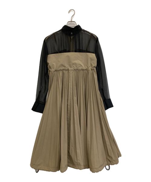 sacai（サカイ）sacai (サカイ) MatteTaffeta Dress ブラウン サイズ:1の古着・服飾アイテム