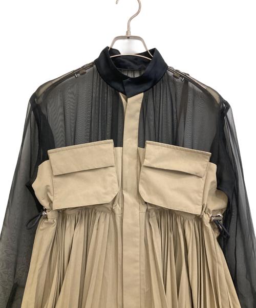 sacai（サカイ）sacai (サカイ) MatteTaffeta Dress ブラウン サイズ:1の古着・服飾アイテム