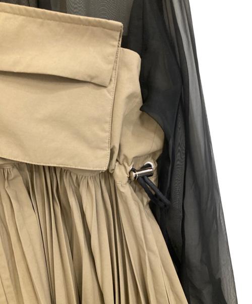 sacai（サカイ）sacai (サカイ) MatteTaffeta Dress ブラウン サイズ:1の古着・服飾アイテム