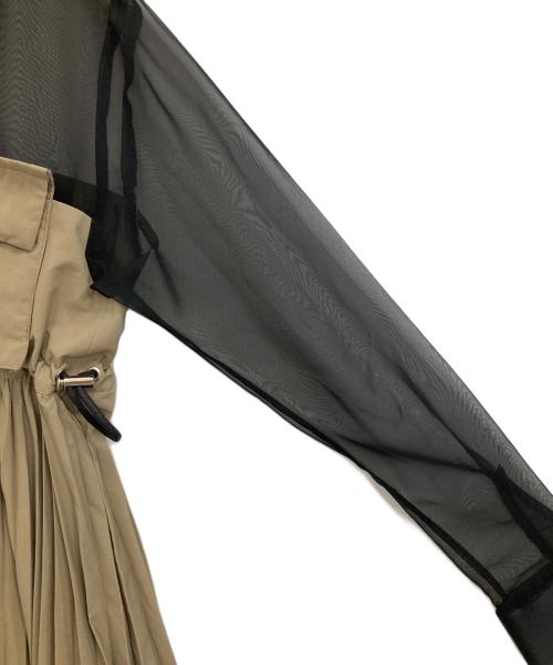 sacai（サカイ）sacai (サカイ) MatteTaffeta Dress ブラウン サイズ:1の古着・服飾アイテム