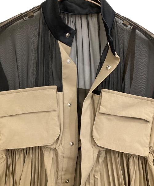 sacai（サカイ）sacai (サカイ) MatteTaffeta Dress ブラウン サイズ:1の古着・服飾アイテム
