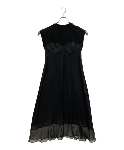 sacai（サカイ）sacai (サカイ) Cotton Jersey Dress ブラック サイズ:1の古着・服飾アイテム