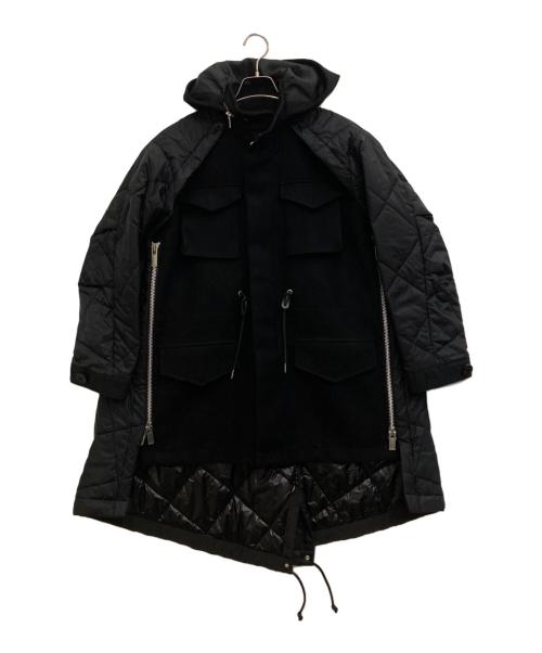 sacai（サカイ）sacai (サカイ) フーデッドコート ブラック サイズ:1の古着・服飾アイテム