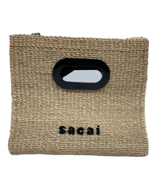 sacai（サカイ）sacai (サカイ) Abaka shopper bag ベージュ×ブラックの古着・服飾アイテム