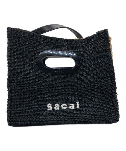 sacai（サカイ）sacai (サカイ) Abaka shopper bag ベージュ×ブラックの古着・服飾アイテム