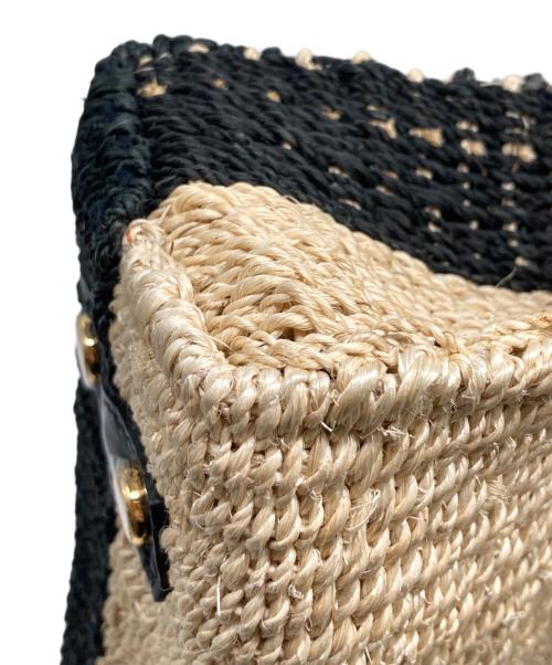 sacai（サカイ）sacai (サカイ) Abaka shopper bag ベージュ×ブラックの古着・服飾アイテム