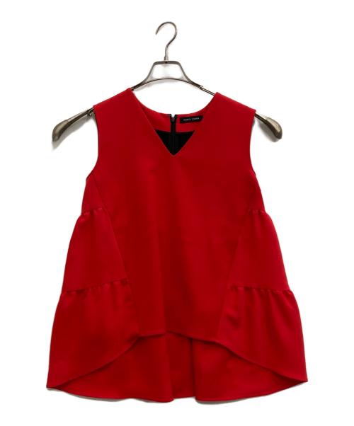 YOKO CHAN（ヨーコチャン）YOKO CHAN (ヨーコチャン) バックティアードAラインブラウス レッド サイズ:38の古着・服飾アイテム
