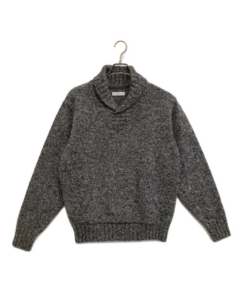 FUJITO（フジト）FUJITO (フジト) シェットランド×メリノウール ショールカラーセーター グレー サイズ:1の古着・服飾アイテム