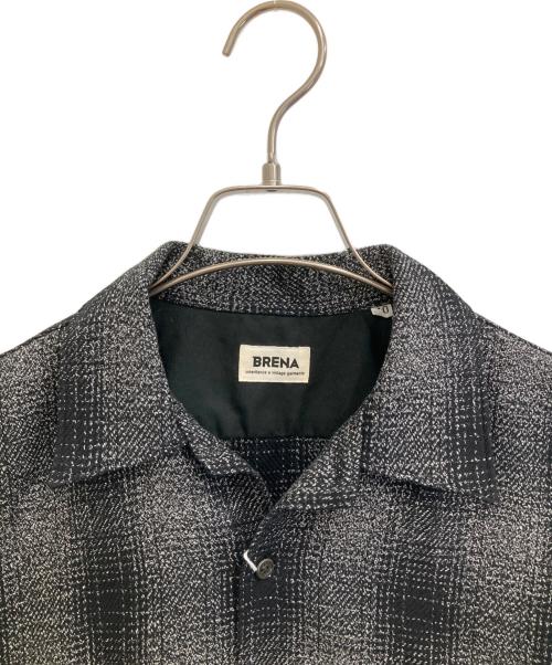 BRENA（ブレナ）BRENA (ブレナ) BLAZE L/S - OMBRE BIG CHK (Solt&Pepper) グレー サイズ:40の古着・服飾アイテム