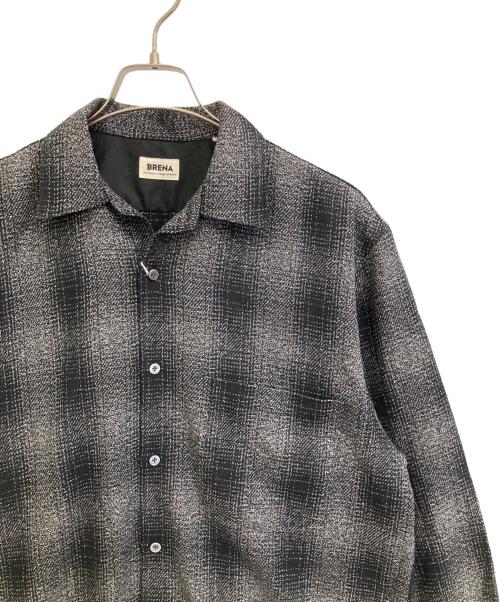 BRENA（ブレナ）BRENA (ブレナ) BLAZE L/S - OMBRE BIG CHK (Solt&Pepper) グレー サイズ:40の古着・服飾アイテム