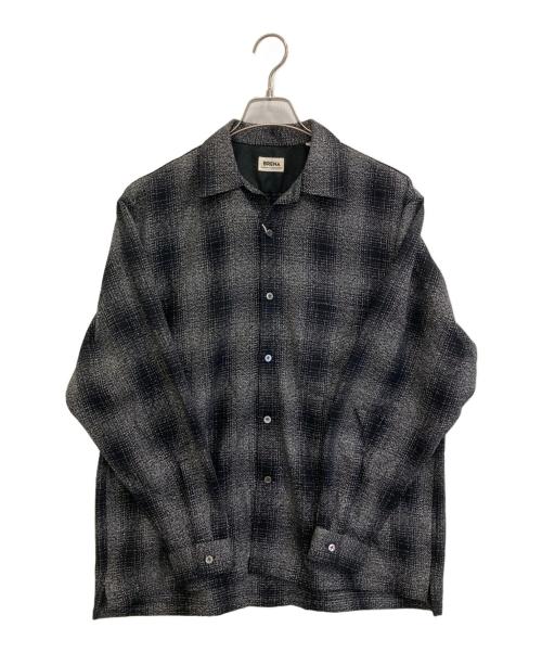 BRENA（ブレナ）BRENA (ブレナ) BLAZE L/S - OMBRE BIG CHK (Solt&Pepper) グレー サイズ:40の古着・服飾アイテム