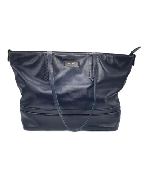 BALLY（バリー）BALLY (バリー) レザートートバッグ ネイビーの古着・服飾アイテム